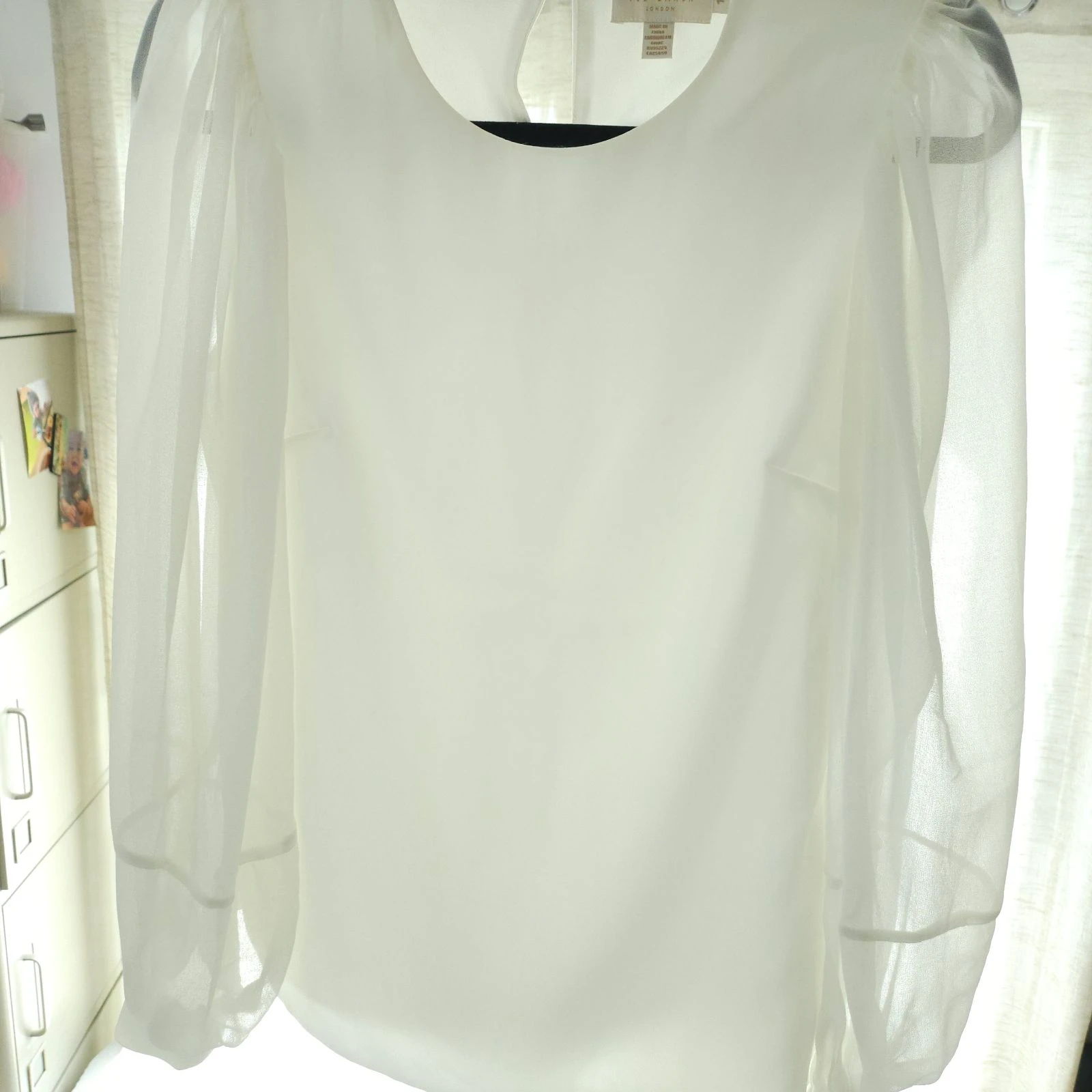 Blusa de voile branca Ted Baker – photo 5